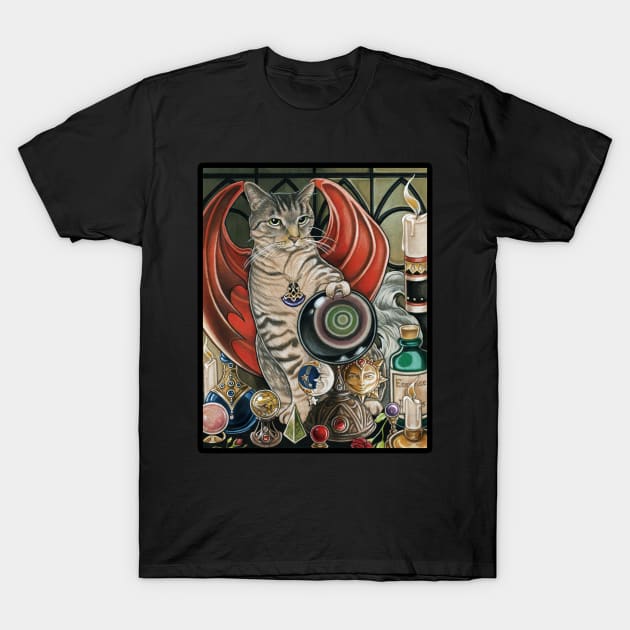 The Witch's Cat T-Shirt by Nat Ewert Art